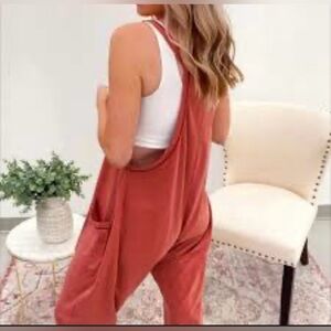 Jax & Lennon Rust Jumpsuit
